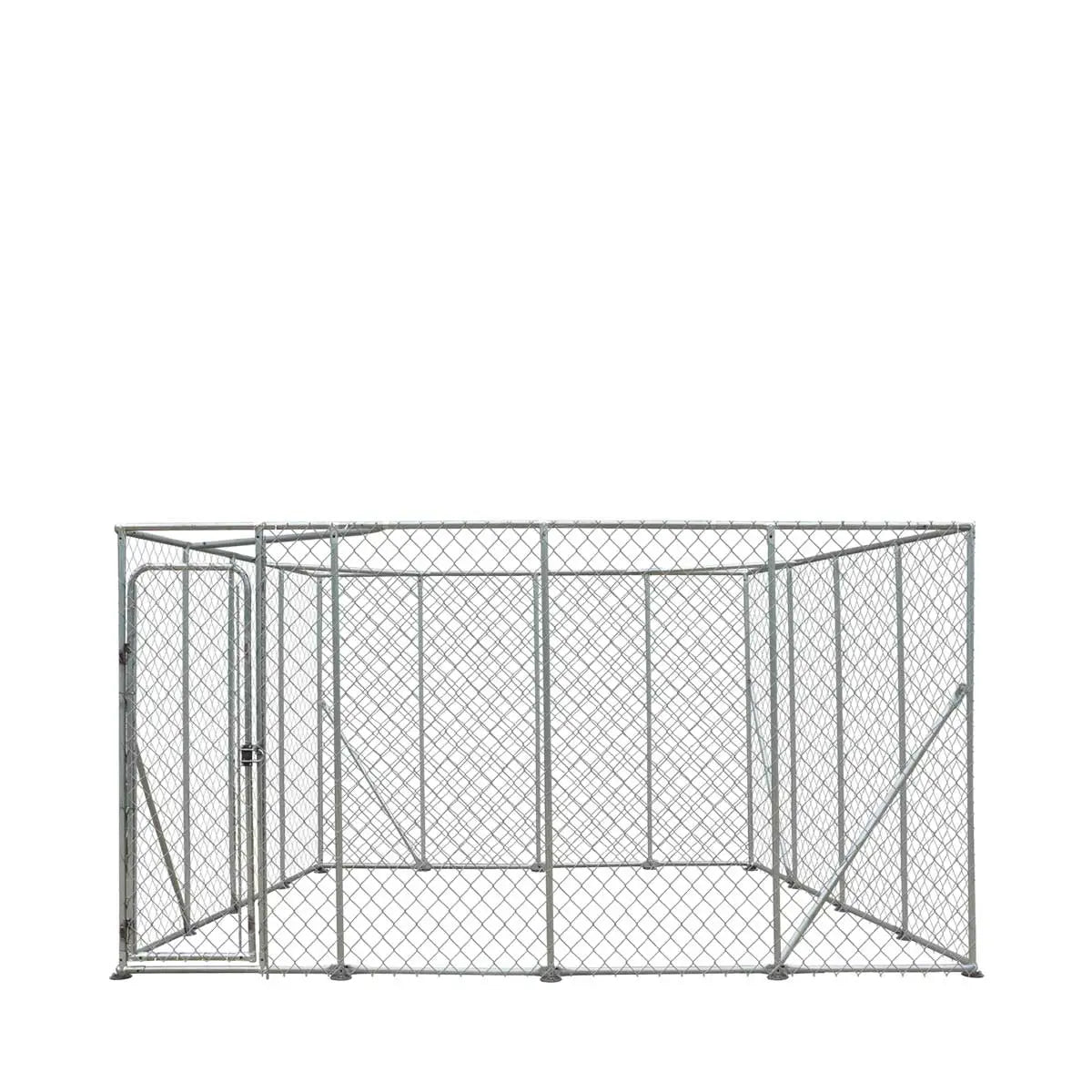 20' x 20' Outdoor Dog Kennel Playpen, Outdoor Dog Runner, Pet Exercise House, Lockable Gate, 6' Chain-Link Fence, TMG-DCP2020