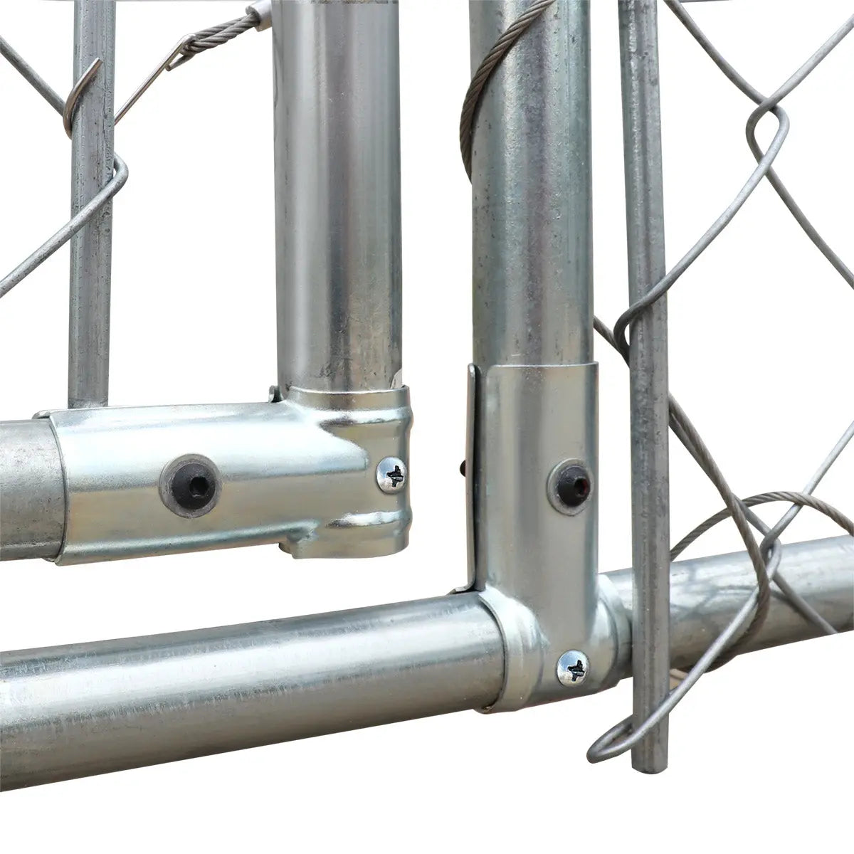 20' x 20' Outdoor Dog Kennel Playpen, Outdoor Dog Runner, Pet Exercise House, Lockable Gate, 6' Chain-Link Fence, TMG-DCP2020