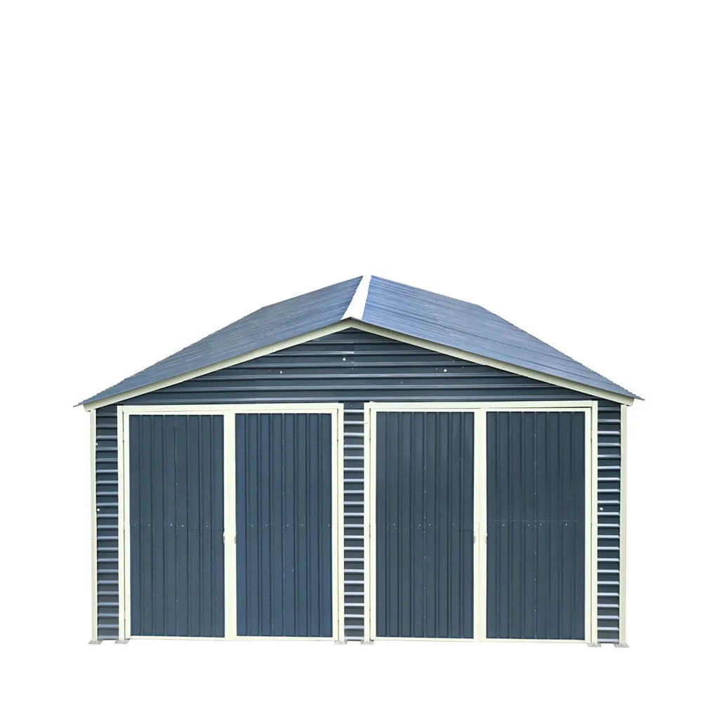 20' x 30' Metal Garage Shed, 9' High Double Front Doors, 13' Peak, 600 Sq-Ft TMG-MS2030