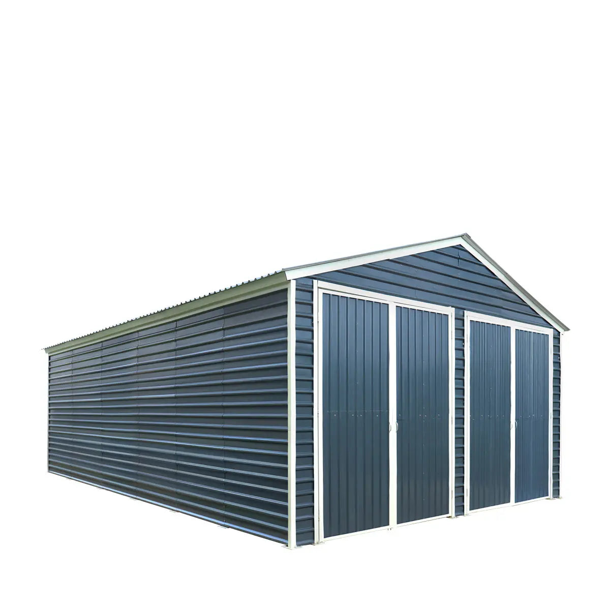 20' x 30' Metal Garage Shed, 9' High Double Front Doors, 13' Peak, 600 Sq-Ft TMG-MS2030