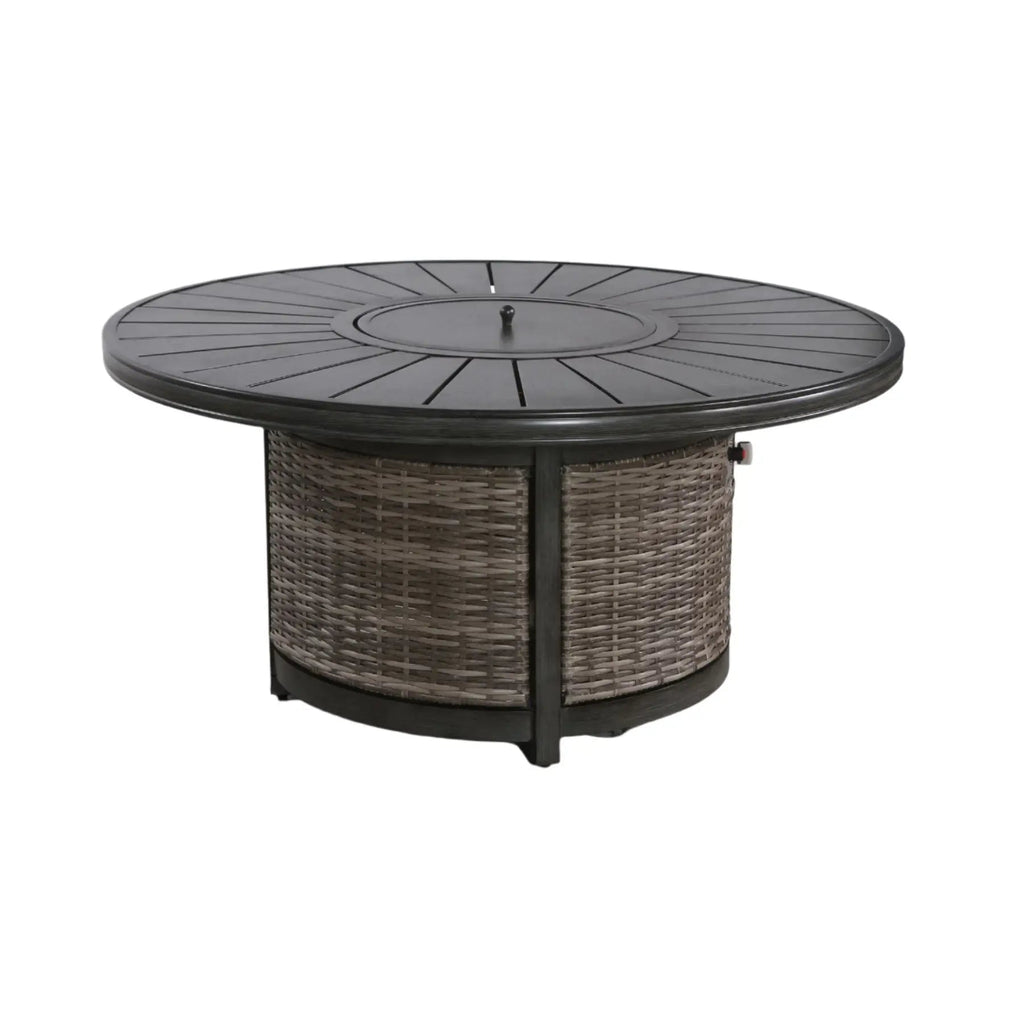 53" Round Fire Pit Table, 60,000 BTU Output, 25" Height, 20lb Propane Tank Compatible, DOBA-FPT53