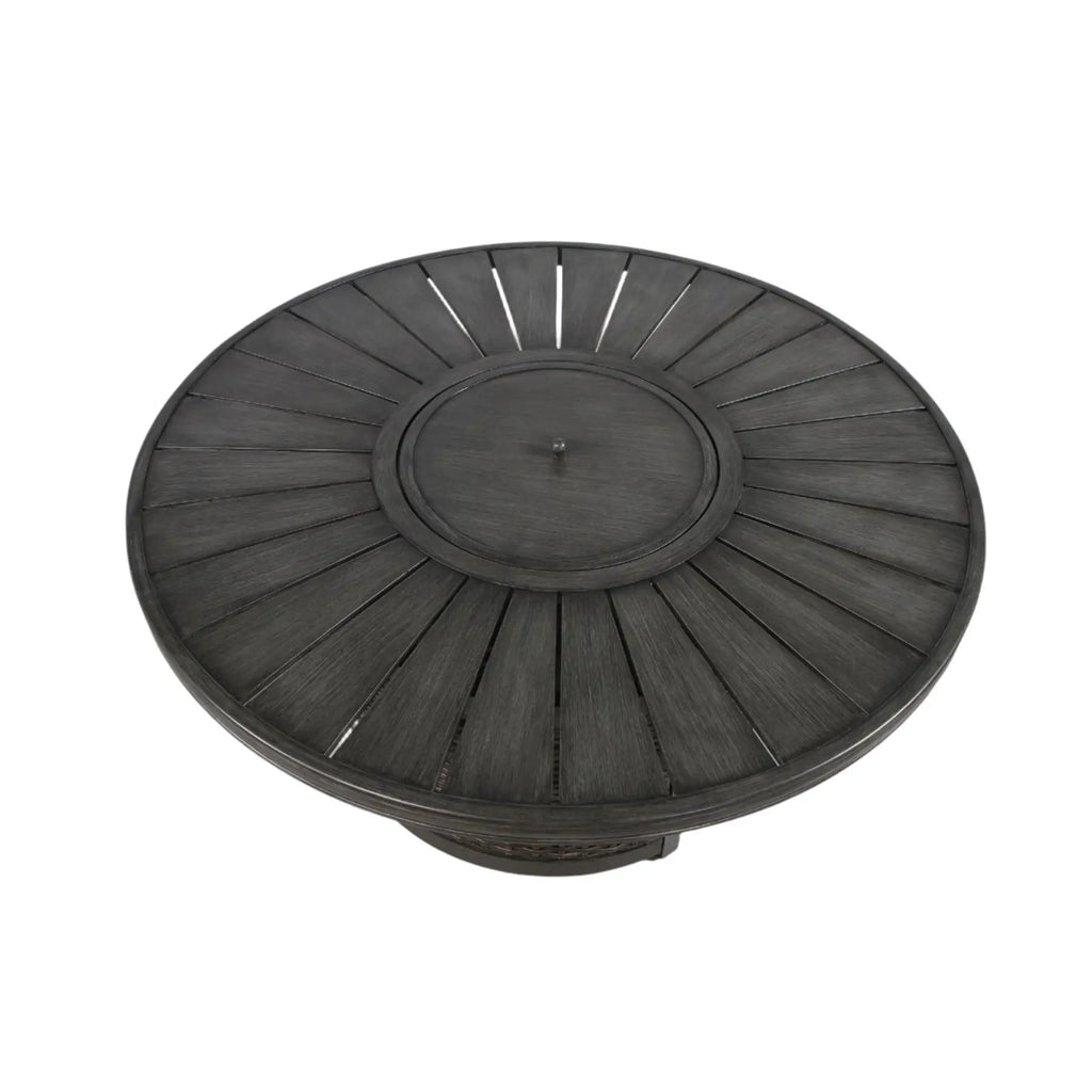 53" Round Fire Pit Table, 60,000 BTU Output, 25" Height, 20lb Propane Tank Compatible, DOBA-FPT53