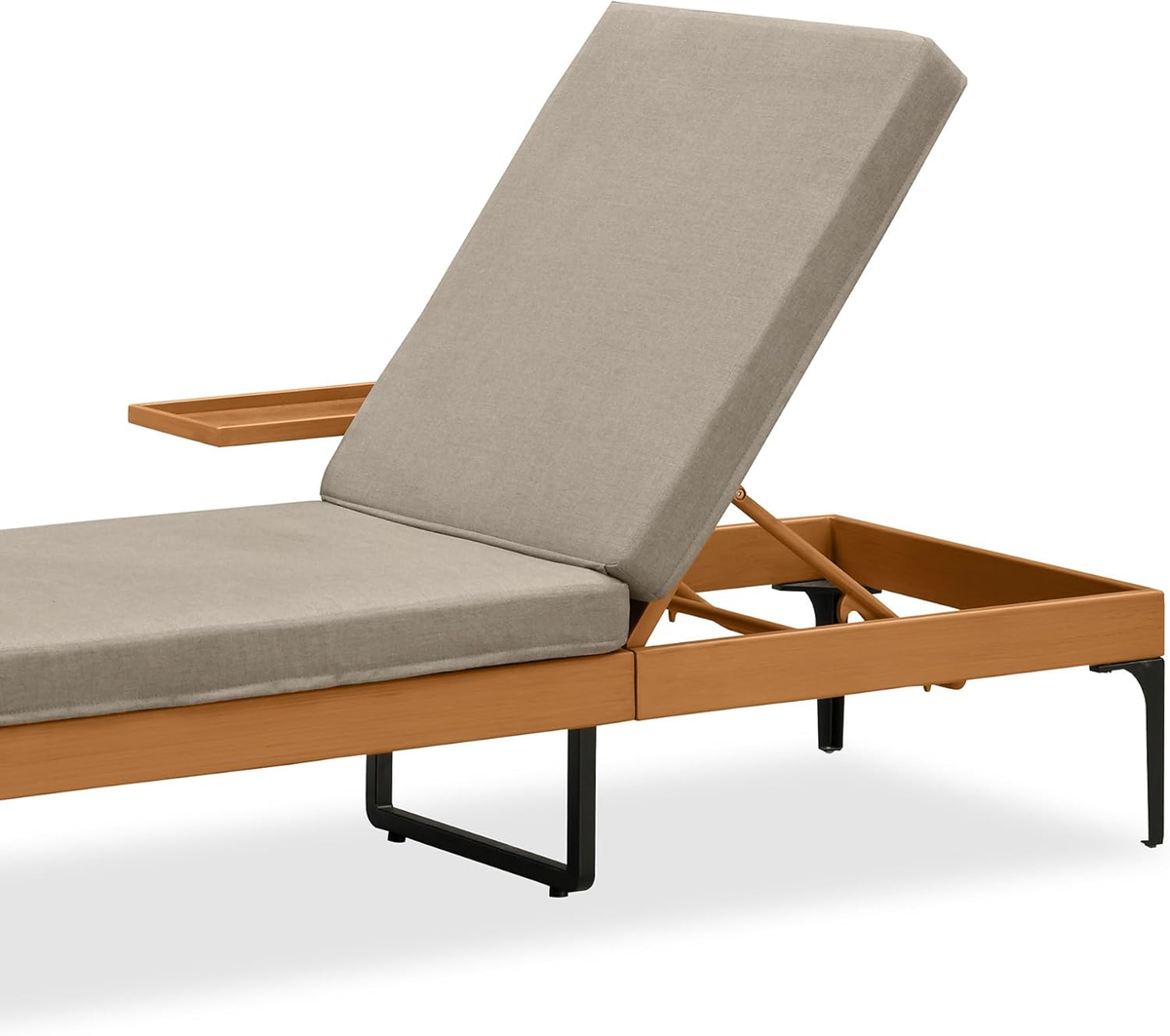 PURPLE LEAF Outdoor Chaise Lounge Sunbrella Patio Lounge Chair Recliner and Cushion for Poolside Balcony Backyard