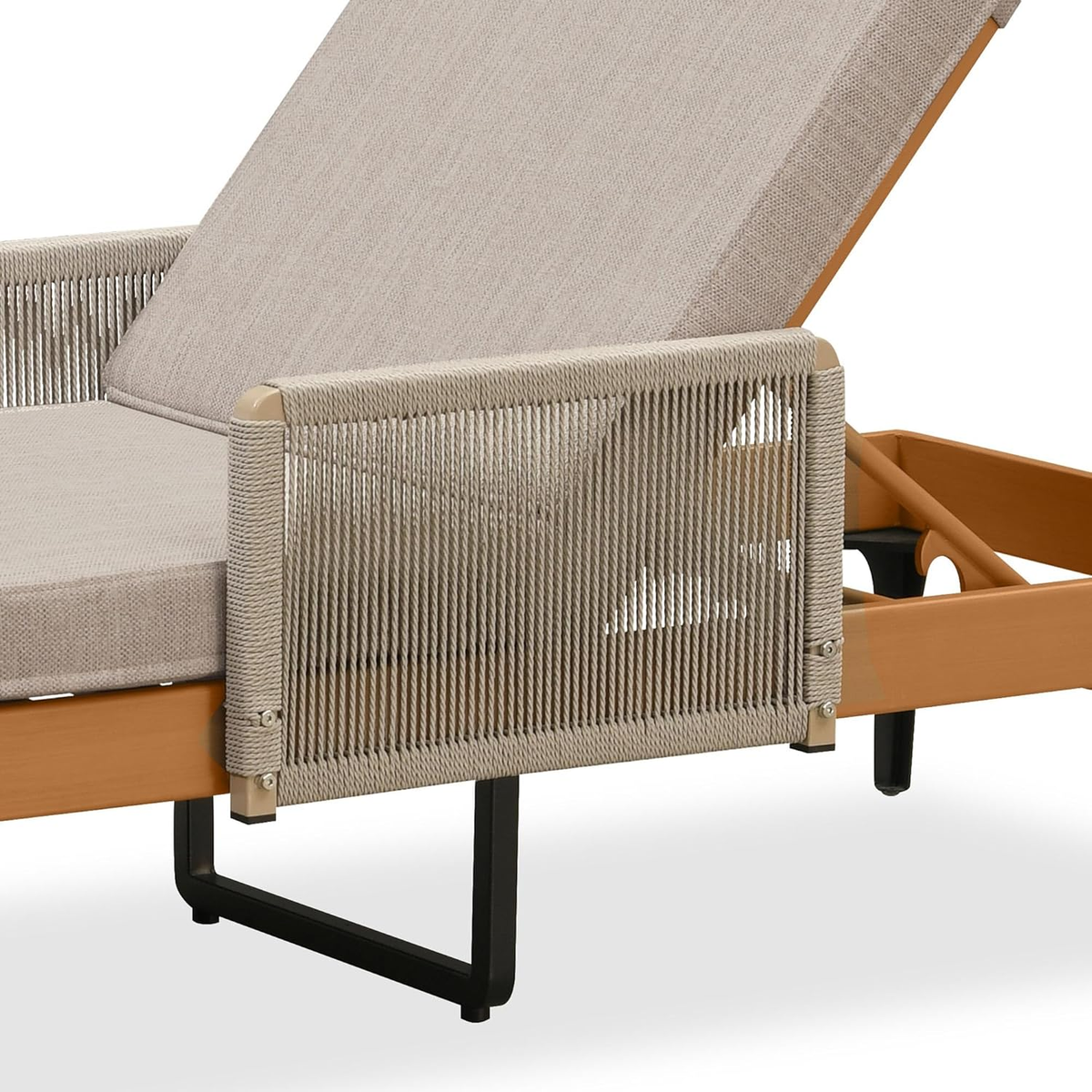 PURPLE LEAF Outdoor Chaise Lounge Sunbrella Patio Lounge Chair Recliner and Cushion for Poolside Balcony Backyard