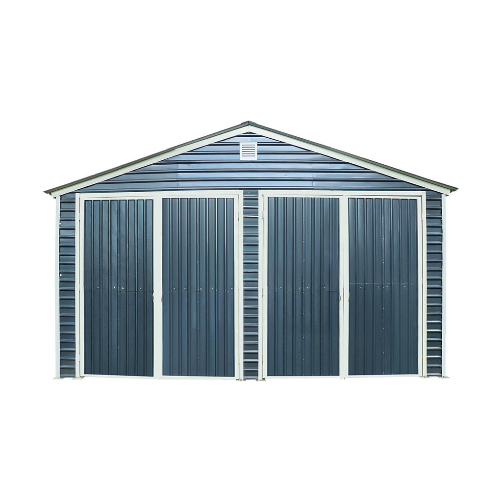 20' x 40' Metal Garage Shed, 9' High Double Front Doors, 13' Peak, 800 Sq-Ft TMG-MS2040