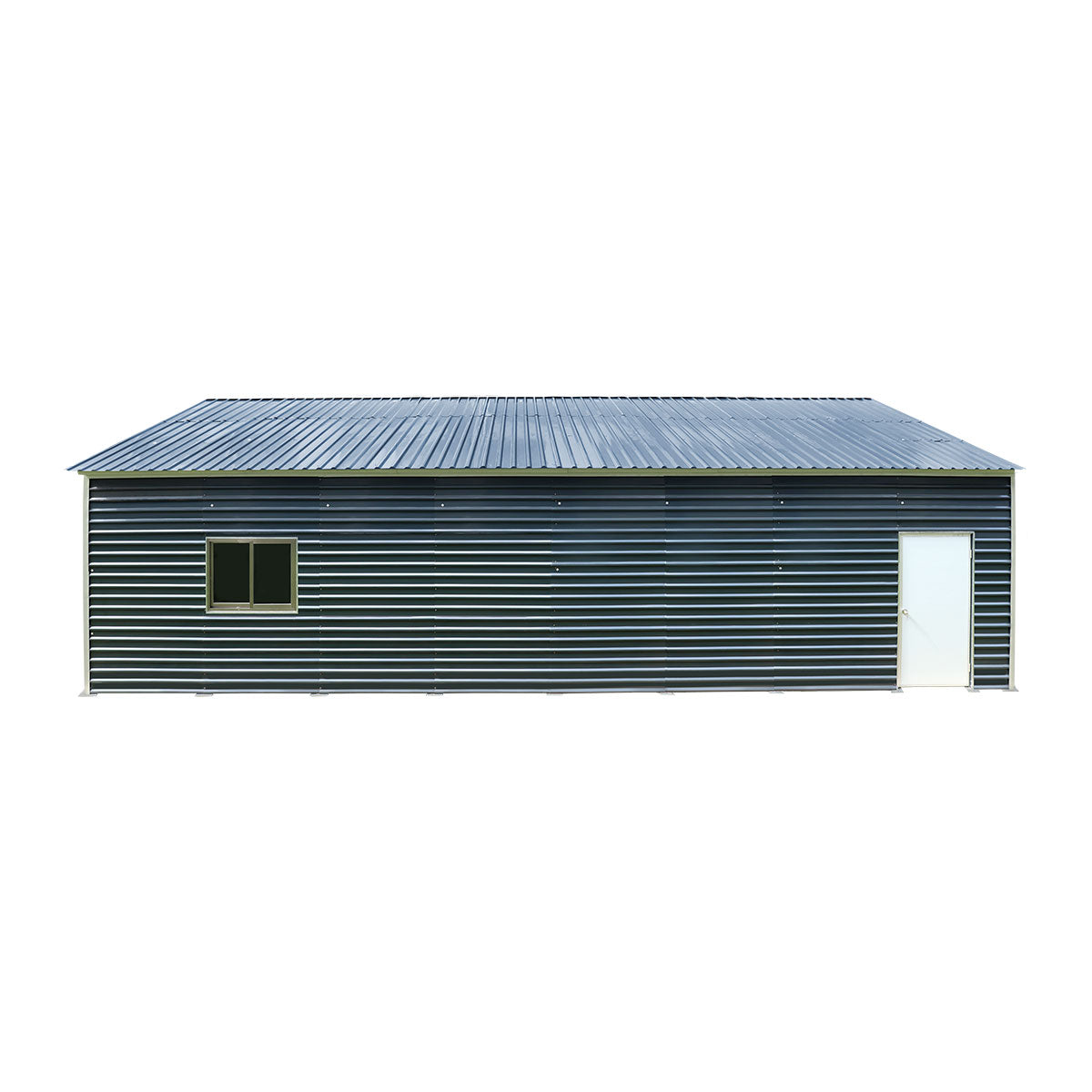 20' x 40' Metal Garage Shed, 9' High Double Front Doors, 13' Peak, 800 Sq-Ft TMG-MS2040