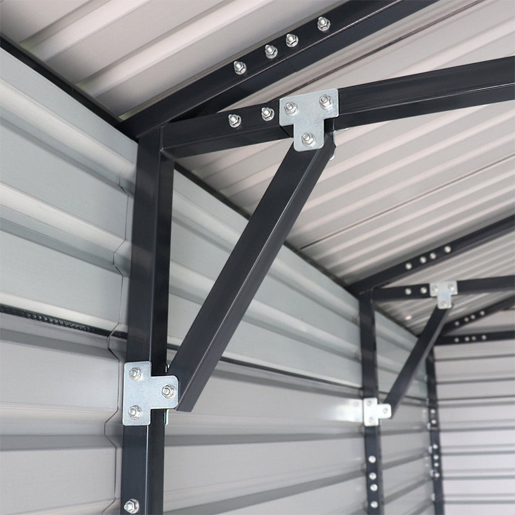 20' x 40' Metal Garage Shed, 9' High Double Front Doors, 13' Peak, 800 Sq-Ft TMG-MS2040