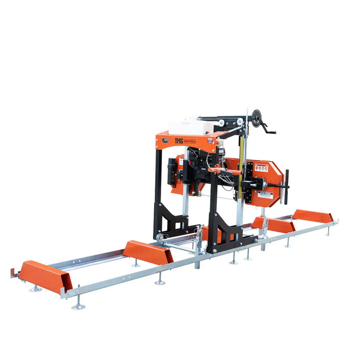 22" Portable Sawmill, 7 HP Kohler Command Pro Engine, 12' Log Length, 4-Post Carriage with Saw Head Anti-tip Locking, TMG-PSM22