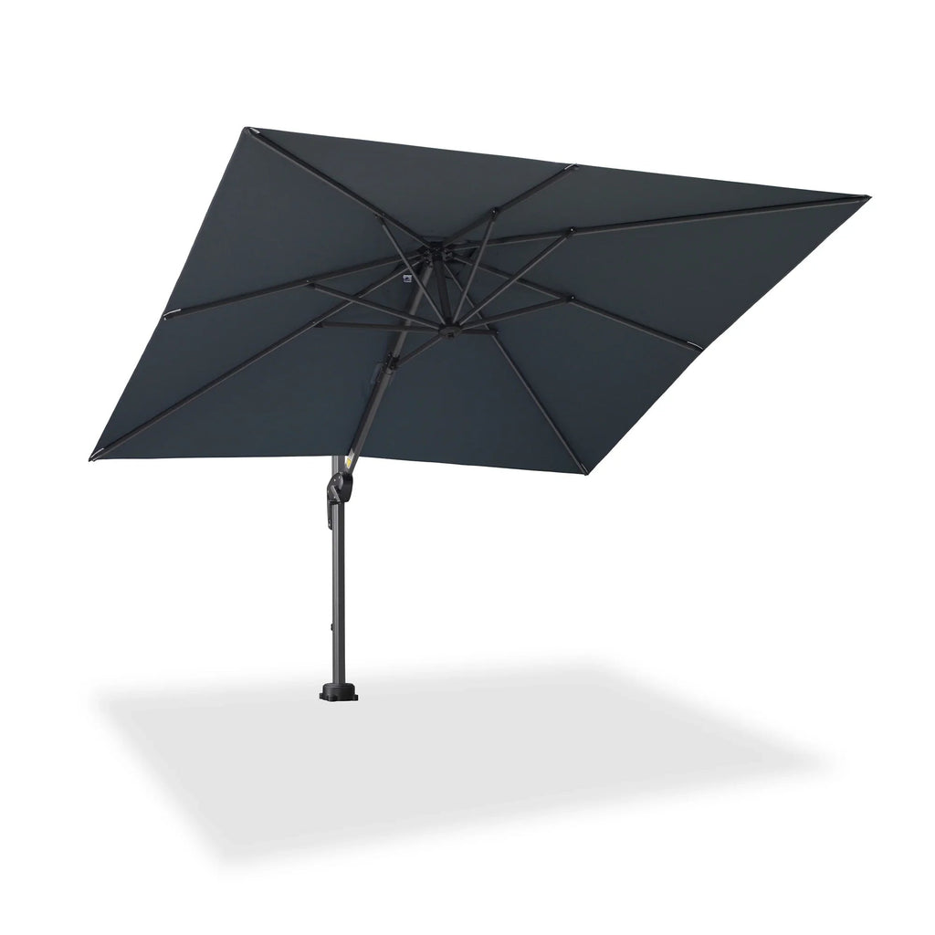 PURPLE LEAF Pool Umbrella Outdoor Cantilever Umbrella with In-ground Base