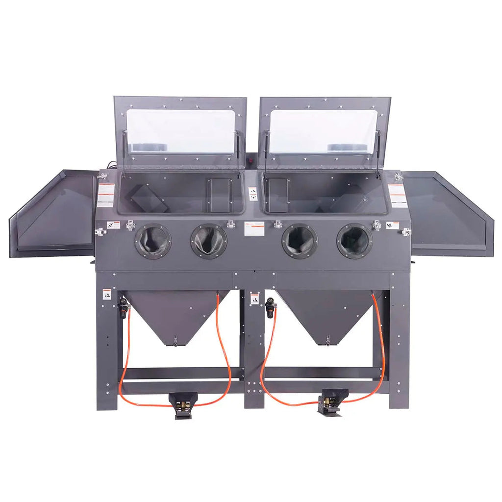 235 Gallon/880L Commercial Cabinet Sandblaster, Dual Station Side-by-Side, Vacuum System, Oversized Window TMG-ABC88