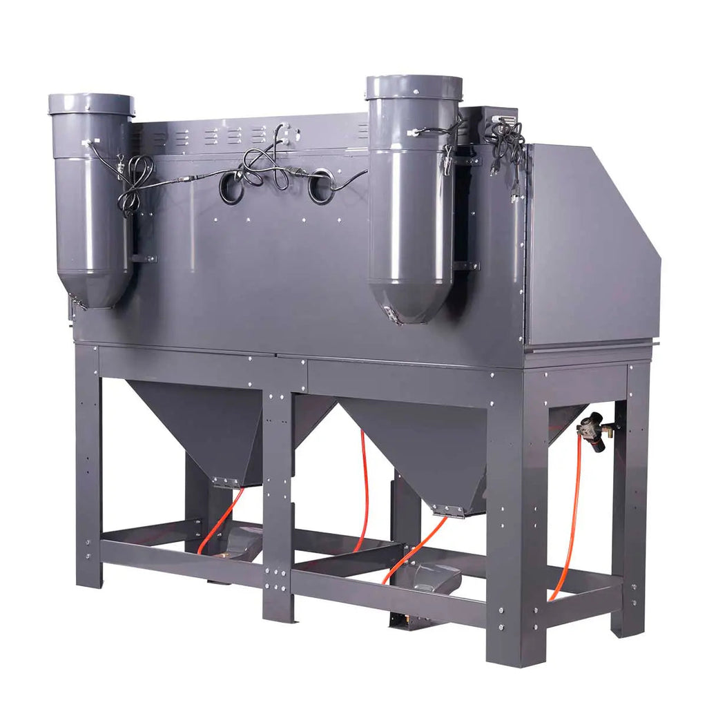 235 Gallon/880L Commercial Cabinet Sandblaster, Dual Station Side-by-Side, Vacuum System, Oversized Window TMG-ABC88