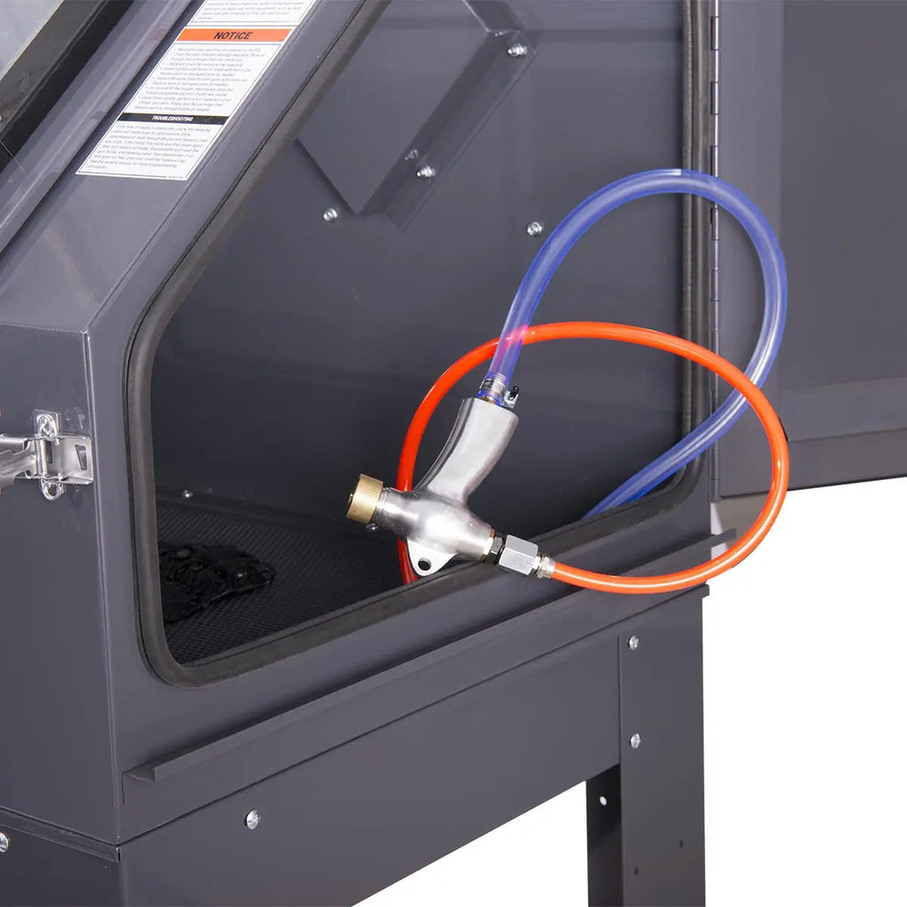 235 Gallon/880L Commercial Cabinet Sandblaster, Dual Station Side-by-Side, Vacuum System, Oversized Window TMG-ABC88