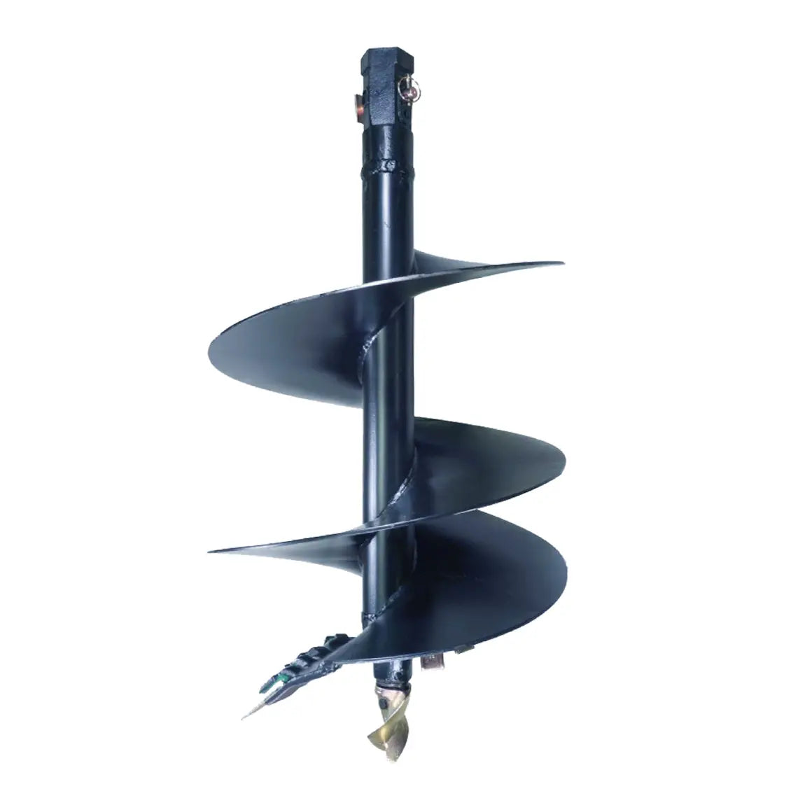 24" Post Hole Auger Bit, 48" Height, Fully Welded Cutting Disk, 8 Sharp Cutting Teeth, 2" Hex Drive, Built-In Boring Head, TMG-PAB24