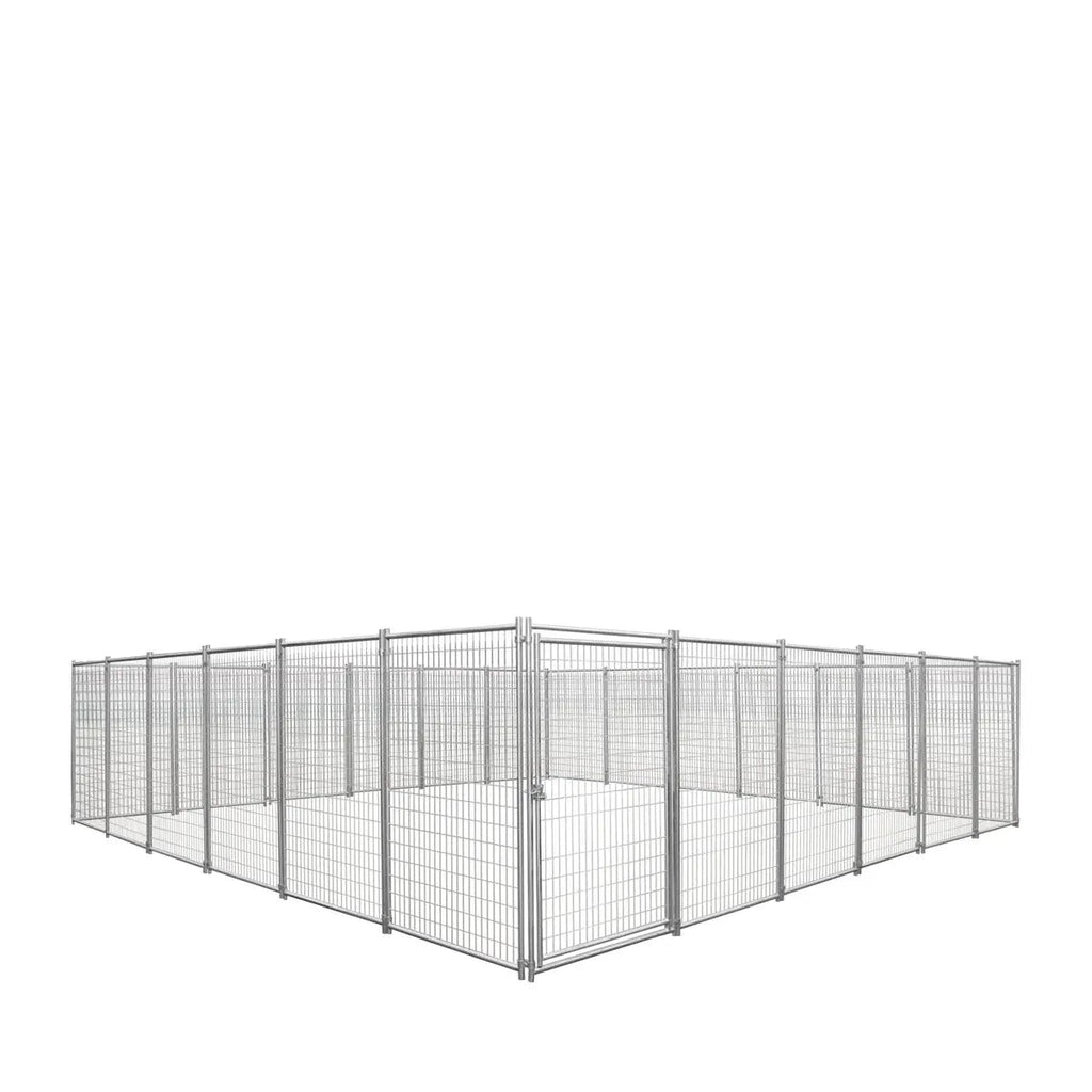 24' x 24' Galvanized Dog Kennel, Easy Assembly, Weather-Resistant, TMG-DCP24