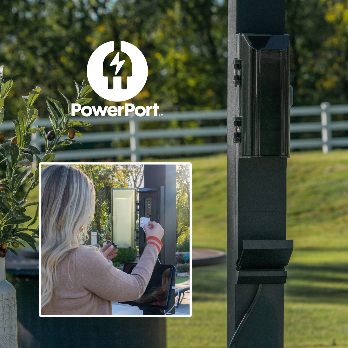 18x10 Evanston Wall Mounted Louvered Pergola
