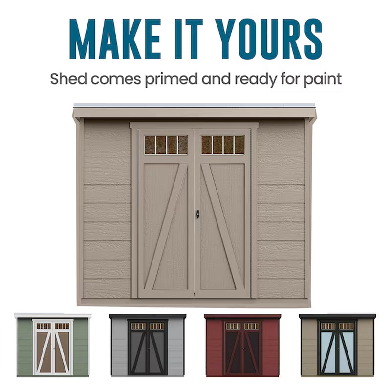 Modern 8-Ft X 6-Ft Wood Outdoor Storage Shed (Floor Included)