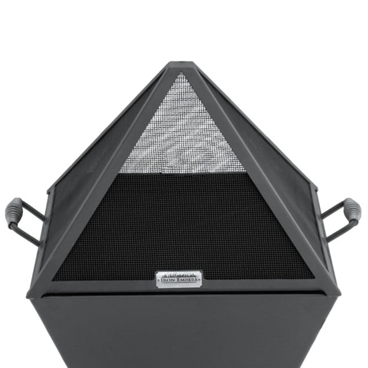 Iron Embers 24" Modern Cube Fire Pit Package with Spark Screen (No Door)