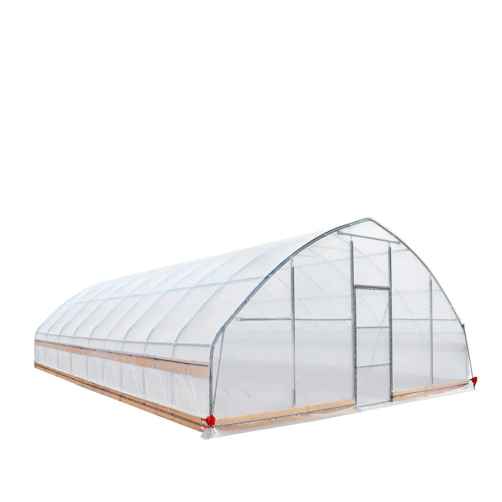25' x 40' Tunnel Greenhouse Grow Tent w/6 Mil Clear EVA Plastic Film, Cold Frame, Hand Crank Roll-Up Sides, Peak Ceiling Roof, TMG-GH2540-V2(Previously GH2540)