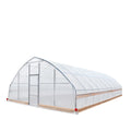 25' x 40' Tunnel Greenhouse Grow Tent w/6 Mil Clear EVA Plastic Film, Cold Frame, Hand Crank Roll-Up Sides, Peak Ceiling Roof, TMG-GH2540-V2(Previously GH2540)