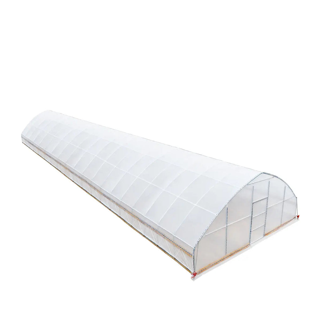 25' x 80' Tunnel Greenhouse Grow Tent w/6 Mil Clear EVA Plastic Film, Cold Frame, Hand Crank Roll-Up Sides, Peak Ceiling Roof, TMG-GH2580 (Discontinued – No Longer Available)