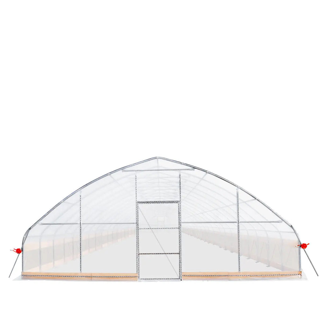 25' x 80' Tunnel Greenhouse Grow Tent w/6 Mil Clear EVA Plastic Film, Cold Frame, Hand Crank Roll-Up Sides, Peak Ceiling Roof, TMG-GH2580 (Discontinued – No Longer Available)