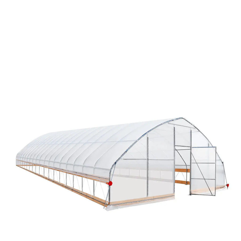 25' x 80' Tunnel Greenhouse Grow Tent w/6 Mil Clear EVA Plastic Film, Cold Frame, Hand Crank Roll-Up Sides, Peak Ceiling Roof, TMG-GH2580 (Discontinued – No Longer Available)
