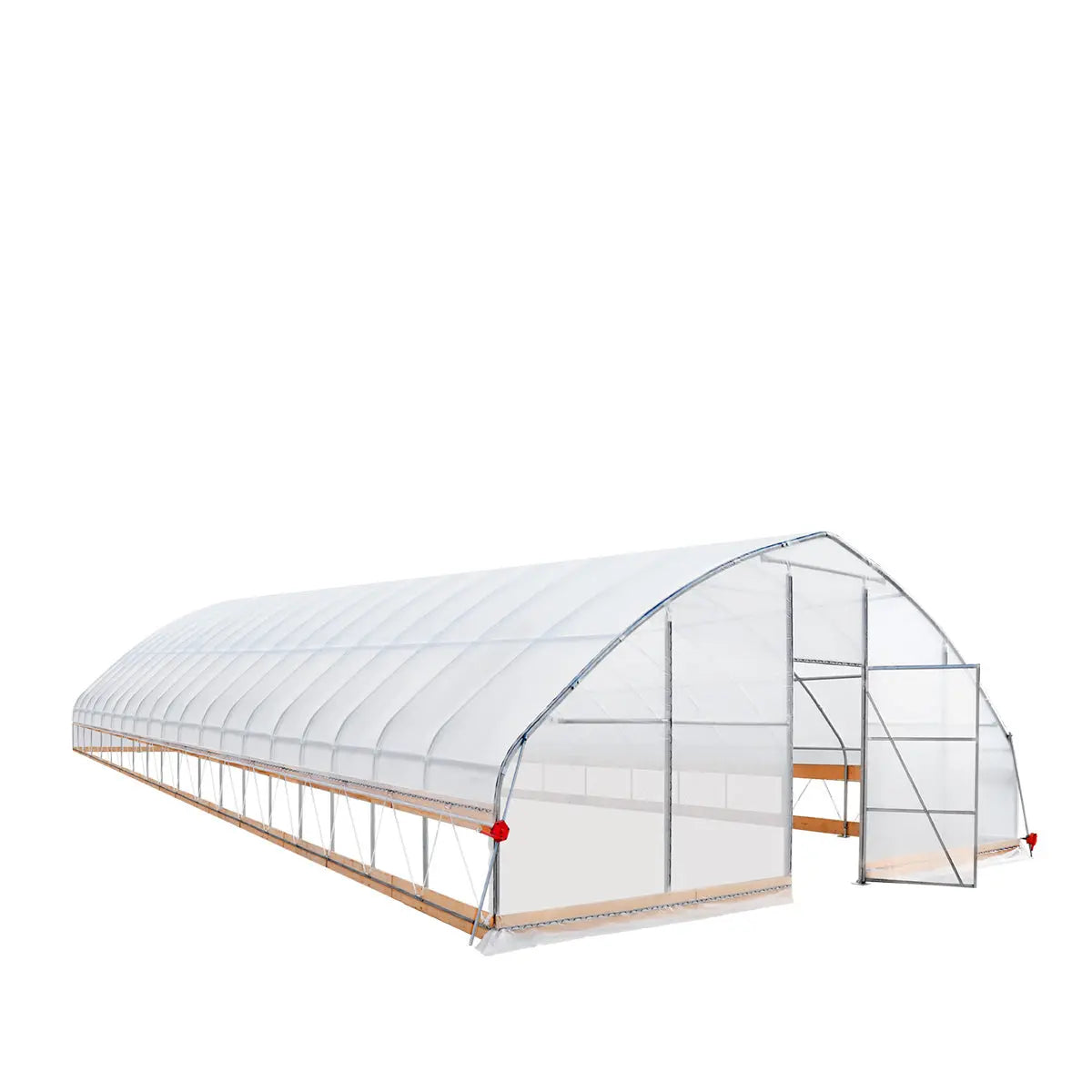 25' x 80' Tunnel Greenhouse Grow Tent w/6 Mil Clear EVA Plastic Film, Cold Frame, Hand Crank Roll-Up Sides, Peak Ceiling Roof, TMG-GH2580 (Discontinued – No Longer Available)