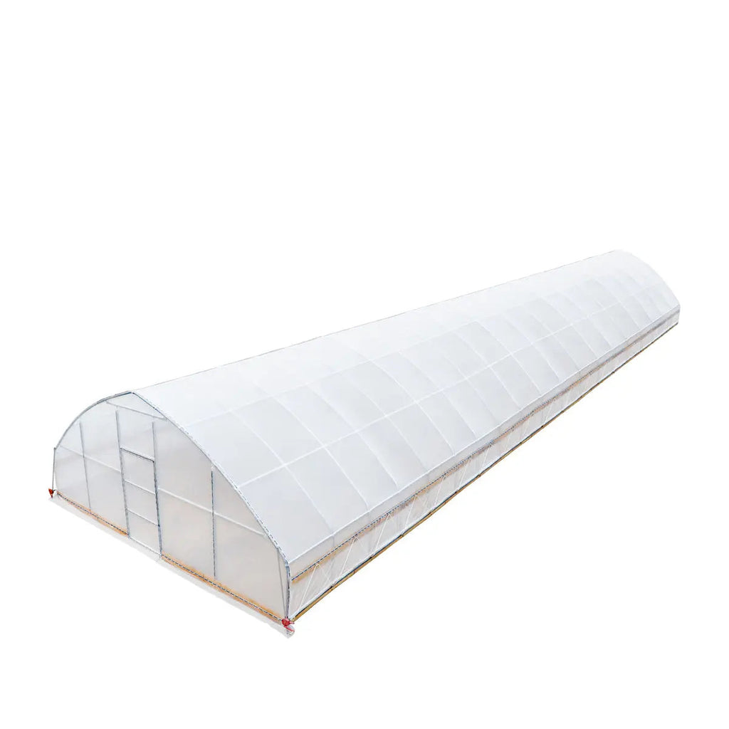 25' x 80' Tunnel Greenhouse Grow Tent w/6 Mil Clear EVA Plastic Film, Cold Frame, Hand Crank Roll-Up Sides, Peak Ceiling Roof, TMG-GH2580 (Discontinued – No Longer Available)