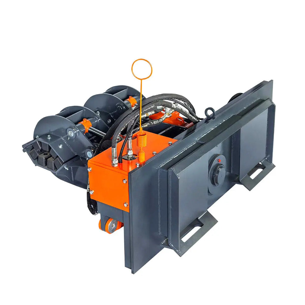2500-lb Skid Steer Pole Setter, 45' Pole Capacity, 0°-100° Claw Rotation, Jaw Claw Opening 4" to 20", TMG-SPS46