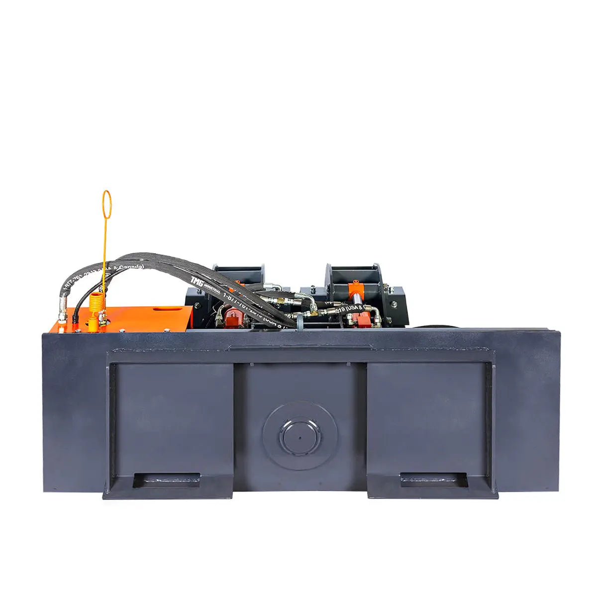 2500-lb Skid Steer Pole Setter, 45' Pole Capacity, 0°-100° Claw Rotation, Jaw Claw Opening 4" to 20", TMG-SPS46