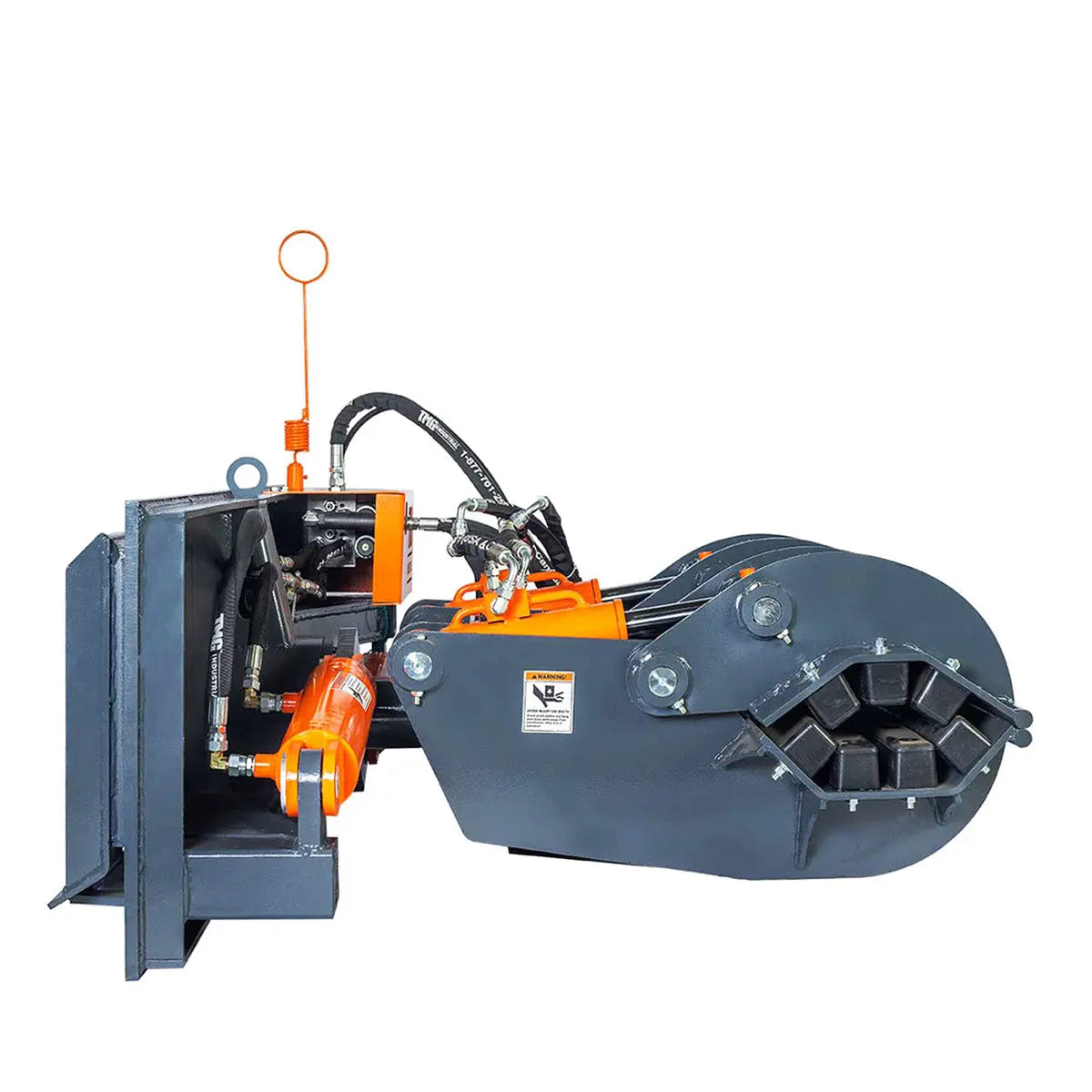 2500-lb Skid Steer Pole Setter, 45' Pole Capacity, 0°-100° Claw Rotation, Jaw Claw Opening 4" to 20", TMG-SPS46