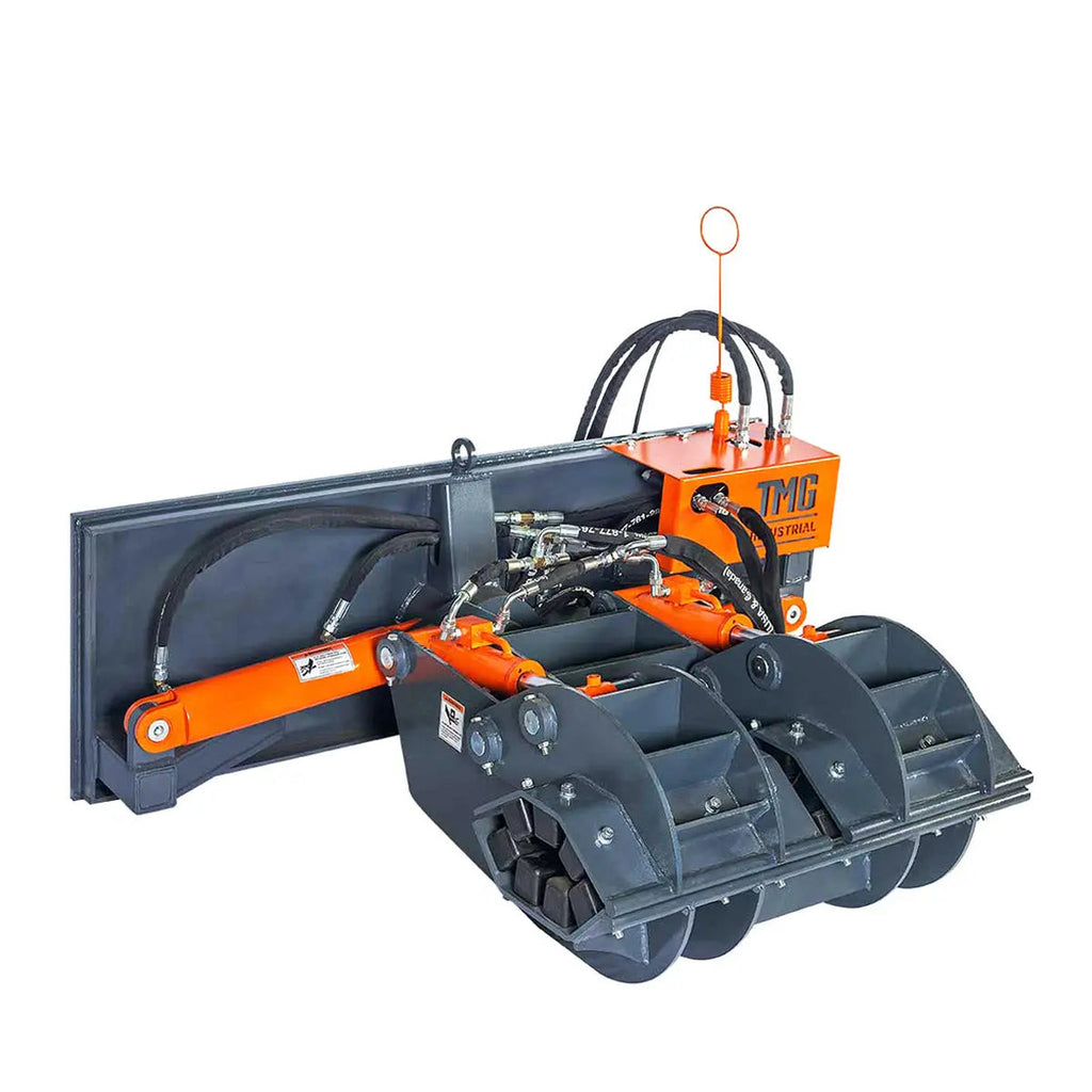 2500-lb Skid Steer Pole Setter, 45' Pole Capacity, 0°-100° Claw Rotation, Jaw Claw Opening 4" to 20", TMG-SPS46