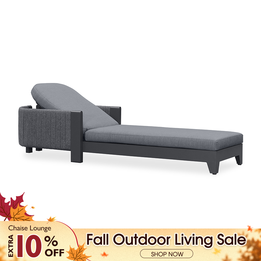 PURPLE LEAF Outdoor Chaise Lounge Chairs with Cushion Aluminum Poolside Sun Chair Adjustable Sunbathing Tanning Reclining