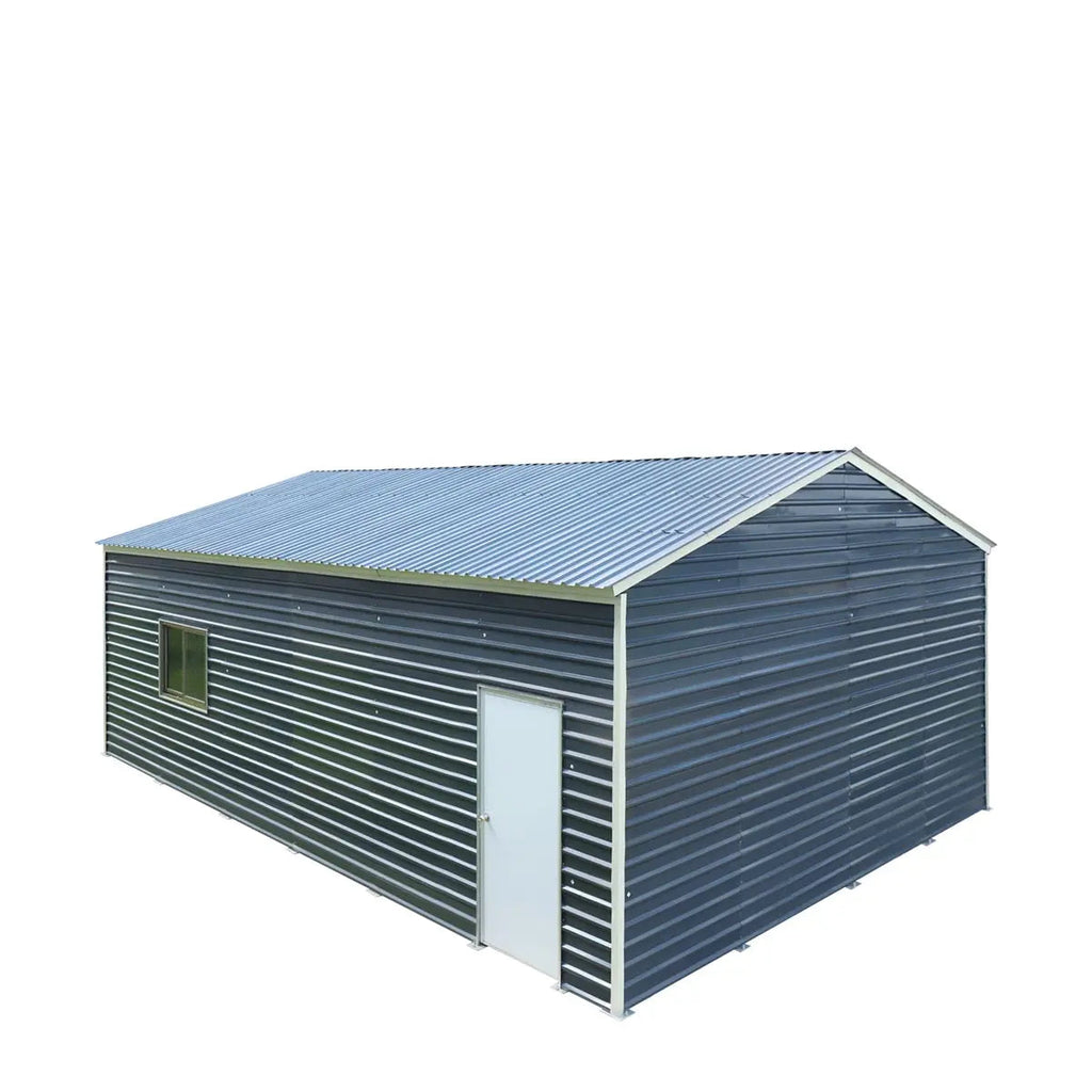 26' x 30' Metal Garage Shed, 9' High Double Front Doors, 14' Peak, 780 Sq-Ft TMG-MS2630