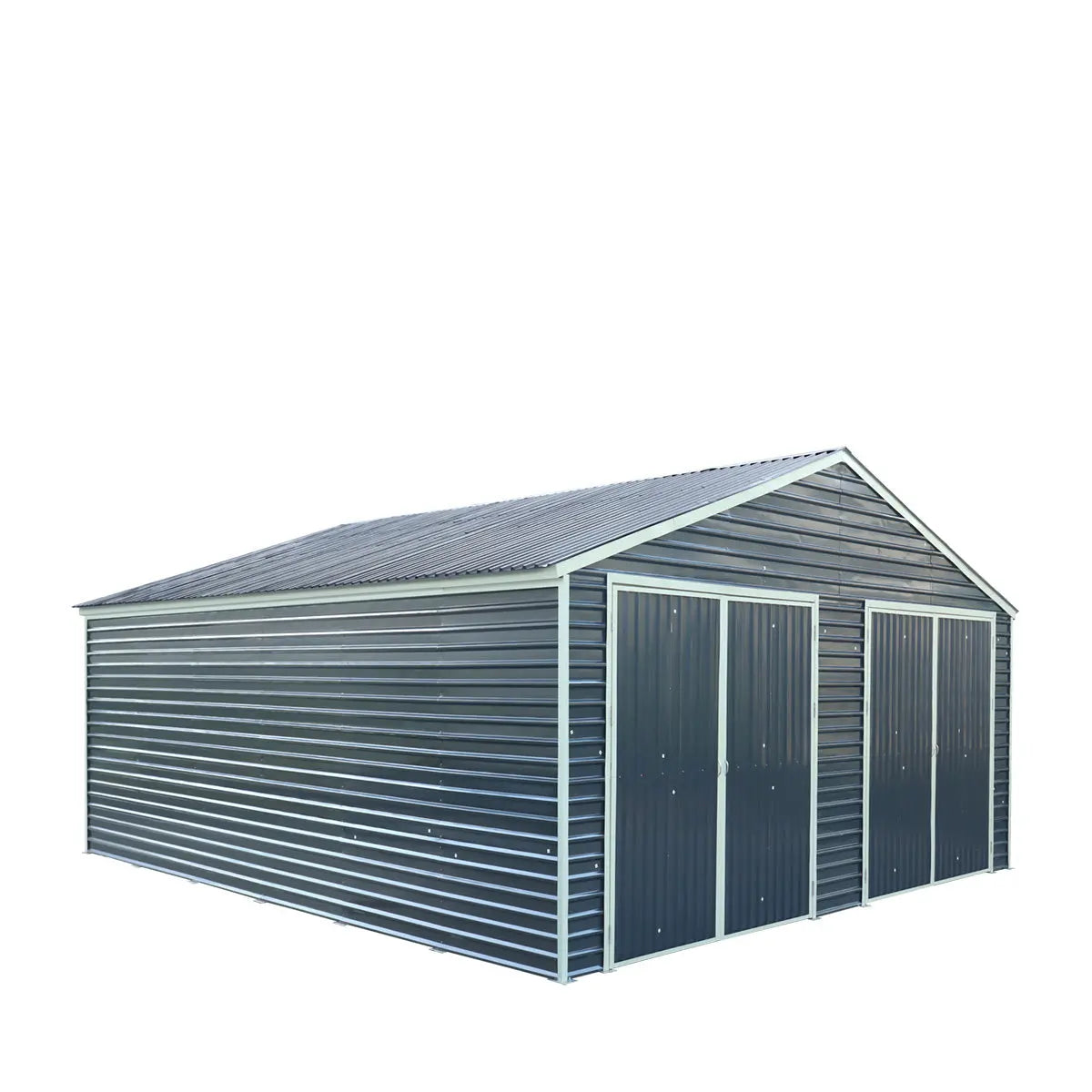 26' x 30' Metal Garage Shed, 9' High Double Front Doors, 14' Peak, 780 Sq-Ft TMG-MS2630