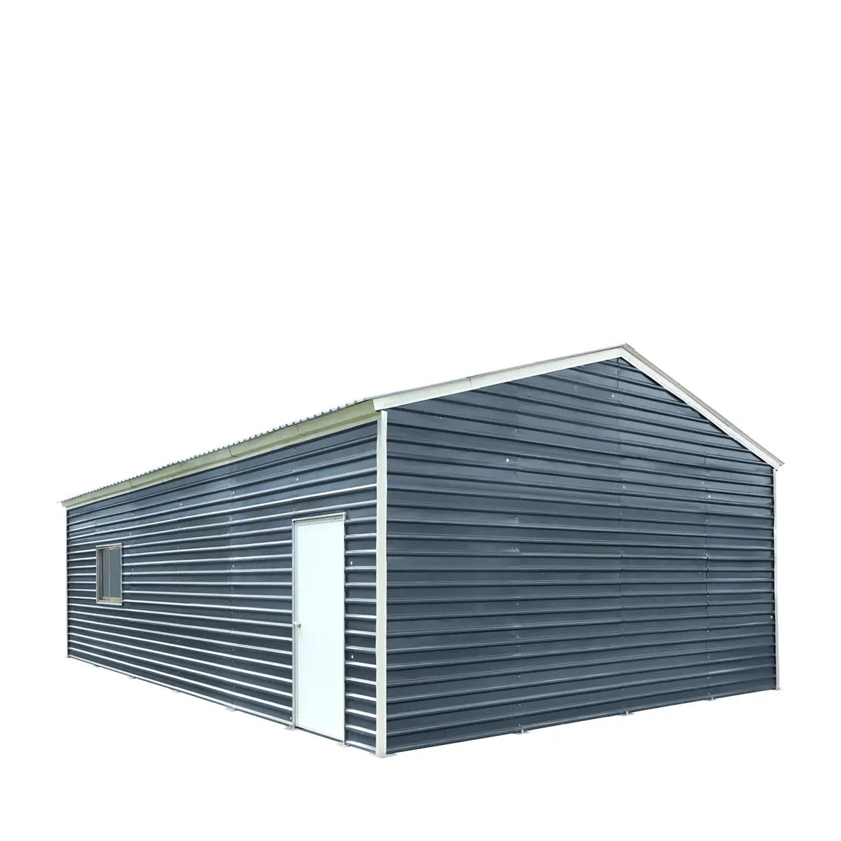 26' x 30' Metal Garage Shed, 9' High Double Front Doors, 14' Peak, 780 Sq-Ft TMG-MS2630