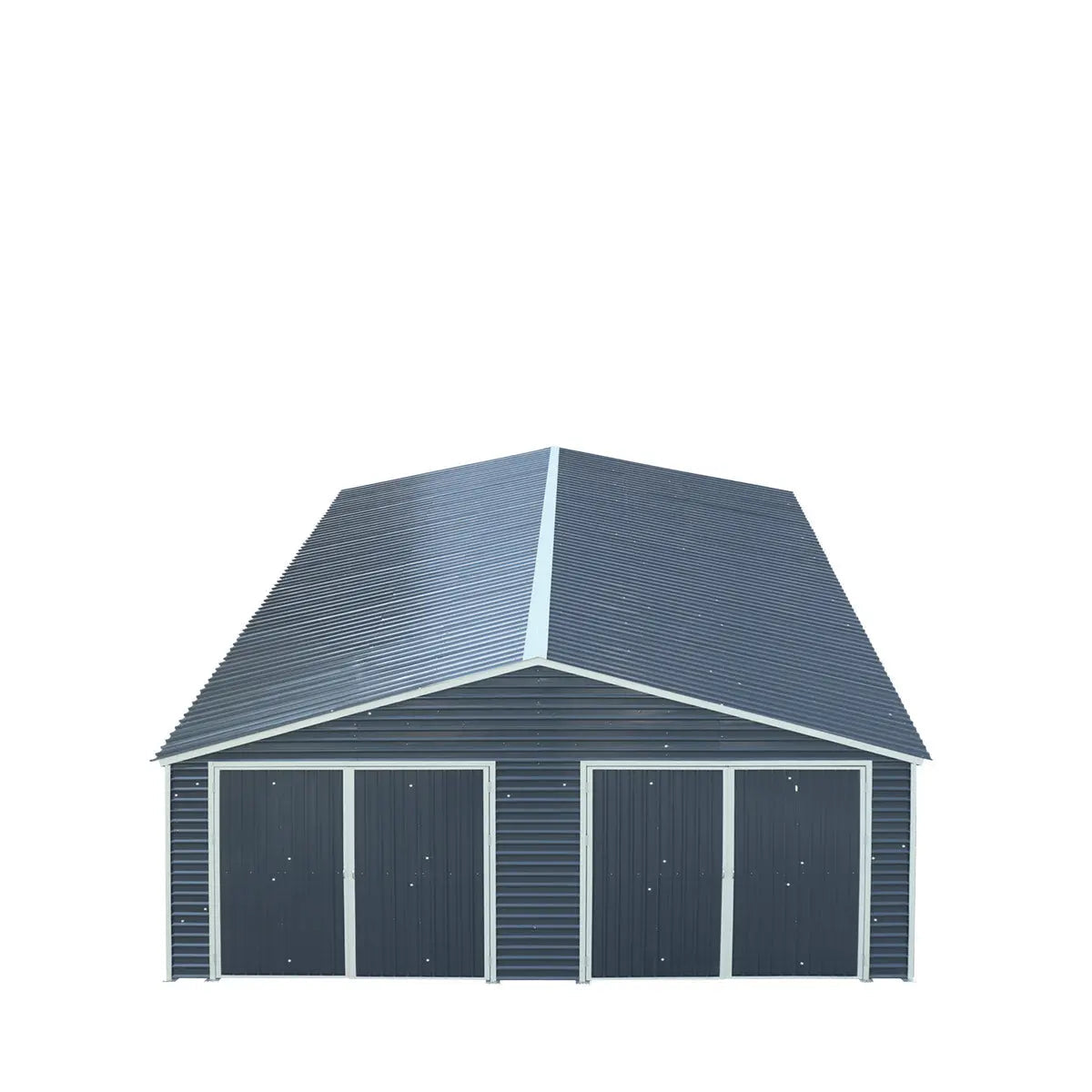 26' x 30' Metal Garage Shed, 9' High Double Front Doors, 14' Peak, 780 Sq-Ft TMG-MS2630