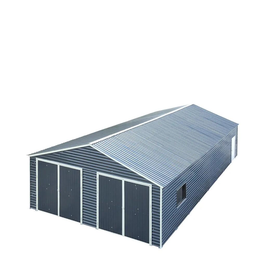 26' x 40' Metal Garage Shed, 9' High Double Front Doors, 14' Peak, 1040 Sq-Ft TMG-MS2640
