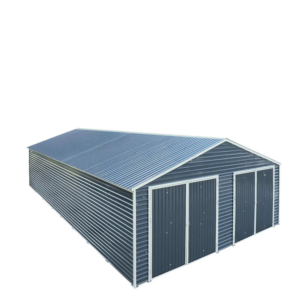 26' x 40' Metal Garage Shed, 9' High Double Front Doors, 14' Peak, 1040 Sq-Ft TMG-MS2640