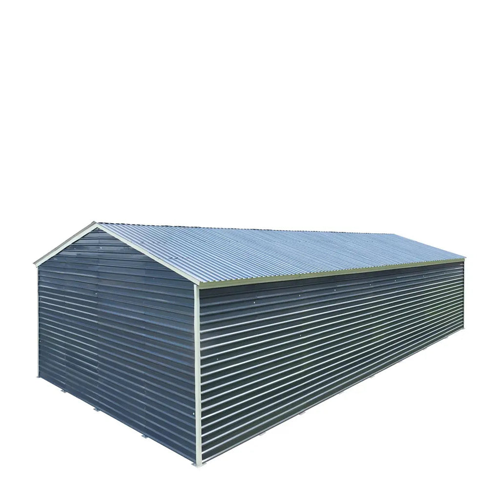 26' x 40' Metal Garage Shed, 9' High Double Front Doors, 14' Peak, 1040 Sq-Ft TMG-MS2640
