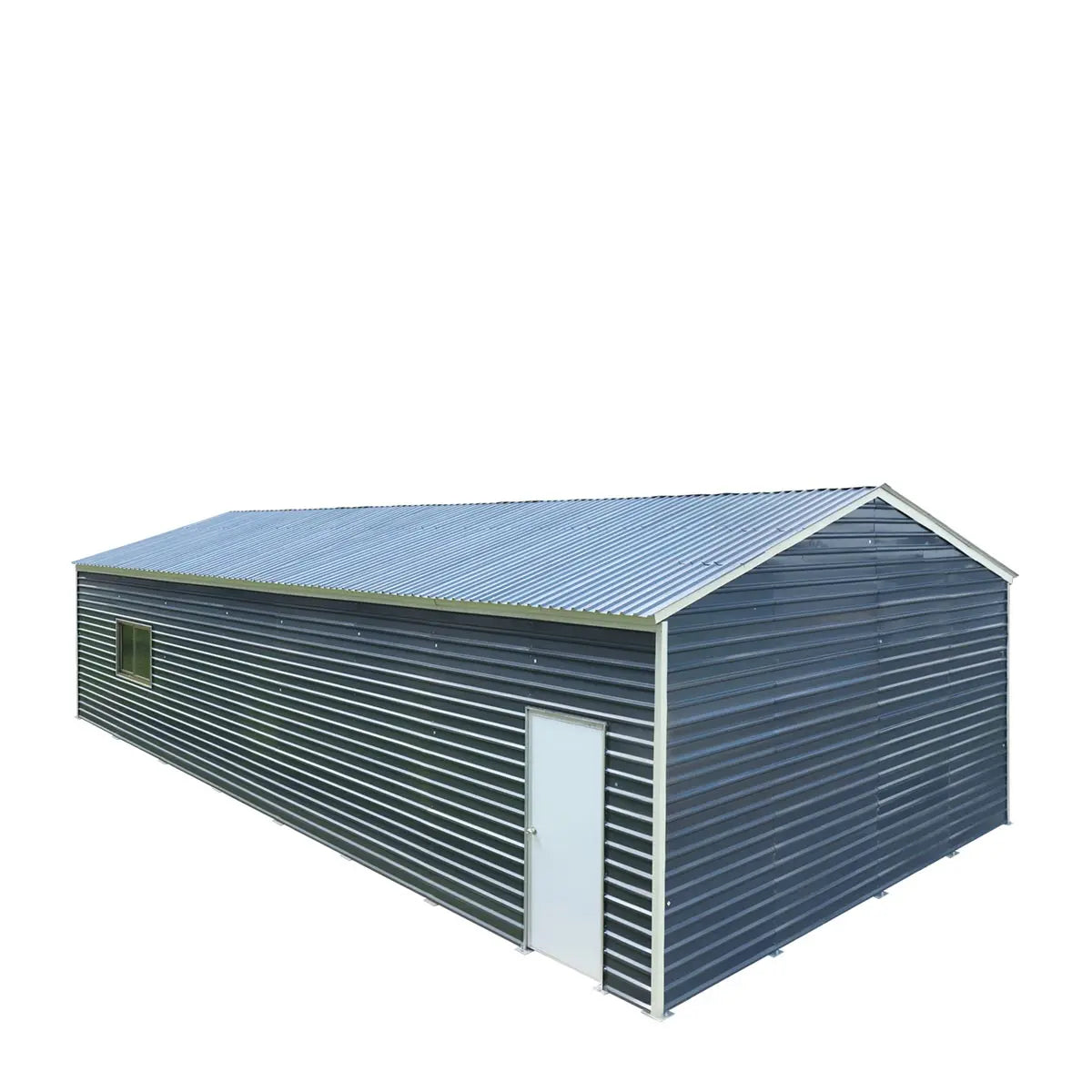 26' x 40' Metal Garage Shed, 9' High Double Front Doors, 14' Peak, 1040 Sq-Ft TMG-MS2640
