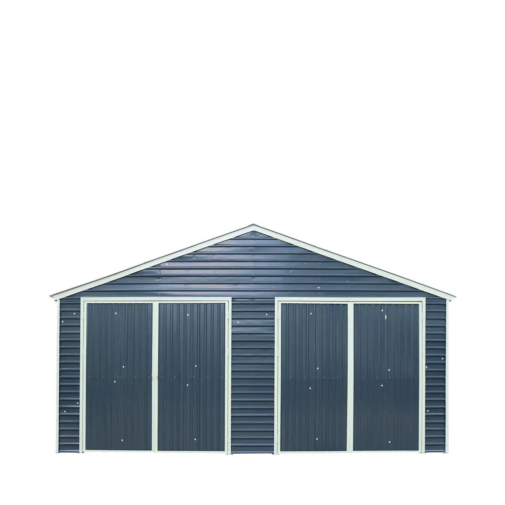 26' x 40' Metal Garage Shed, 9' High Double Front Doors, 14' Peak, 1040 Sq-Ft TMG-MS2640