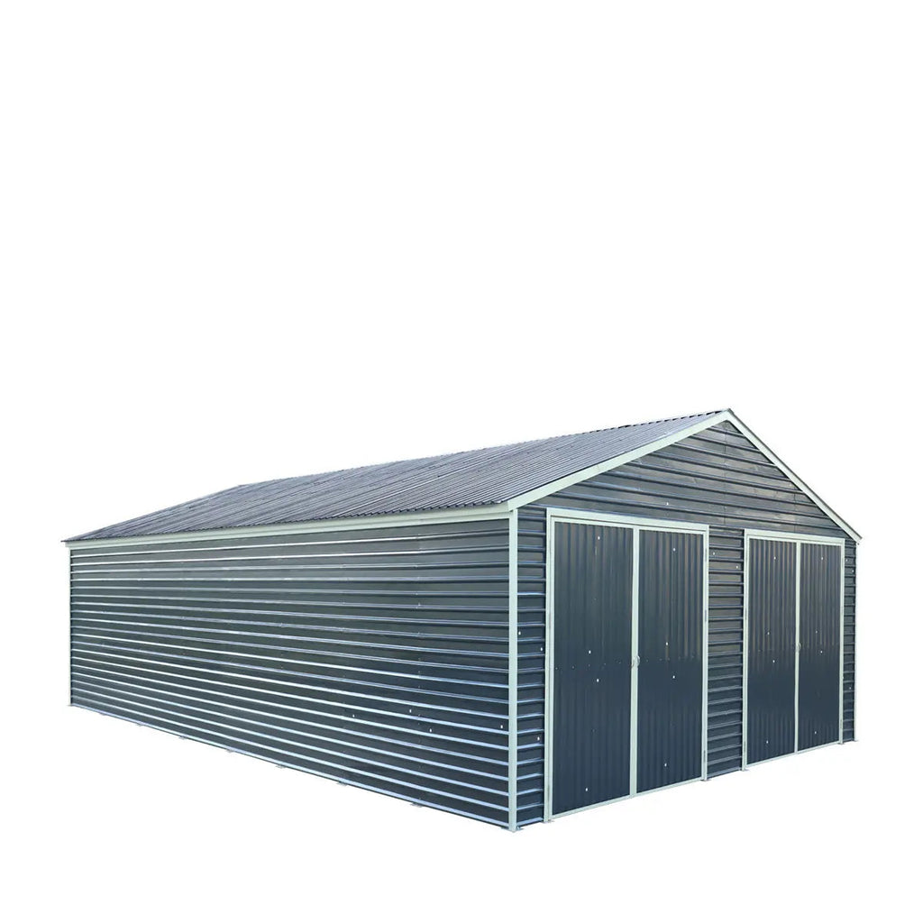 26' x 40' Metal Garage Shed, 9' High Double Front Doors, 14' Peak, 1040 Sq-Ft TMG-MS2640