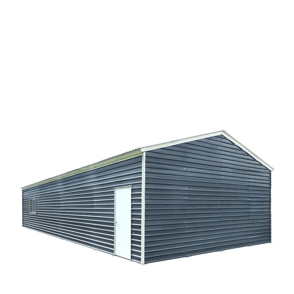 26' x 40' Metal Garage Shed, 9' High Double Front Doors, 14' Peak, 1040 Sq-Ft TMG-MS2640