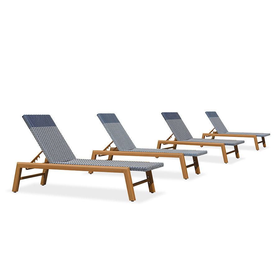 PURPLE LEAF Pool Oversized Lounge Chairs Rattan Aluminium Patio Chaise Lounge Outdoor Adjustable Recliner Finish Loungers Woven PE Sun Chairs for Poolside Deck Beach