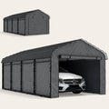 Onward 12' x 20' Heavy Duty Metal Carport with Galvanized Roof & Removable Sidewalls