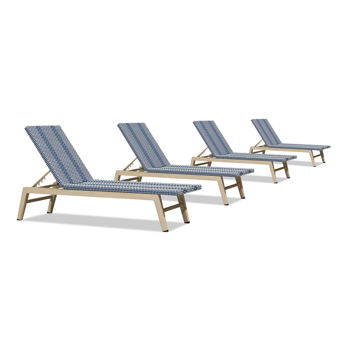 PURPLE LEAF Pool Oversized Lounge Chairs Rattan Aluminium Patio Chaise Lounge Outdoor Adjustable Recliner Finish Loungers Woven PE Sun Chairs for Poolside Deck Beach