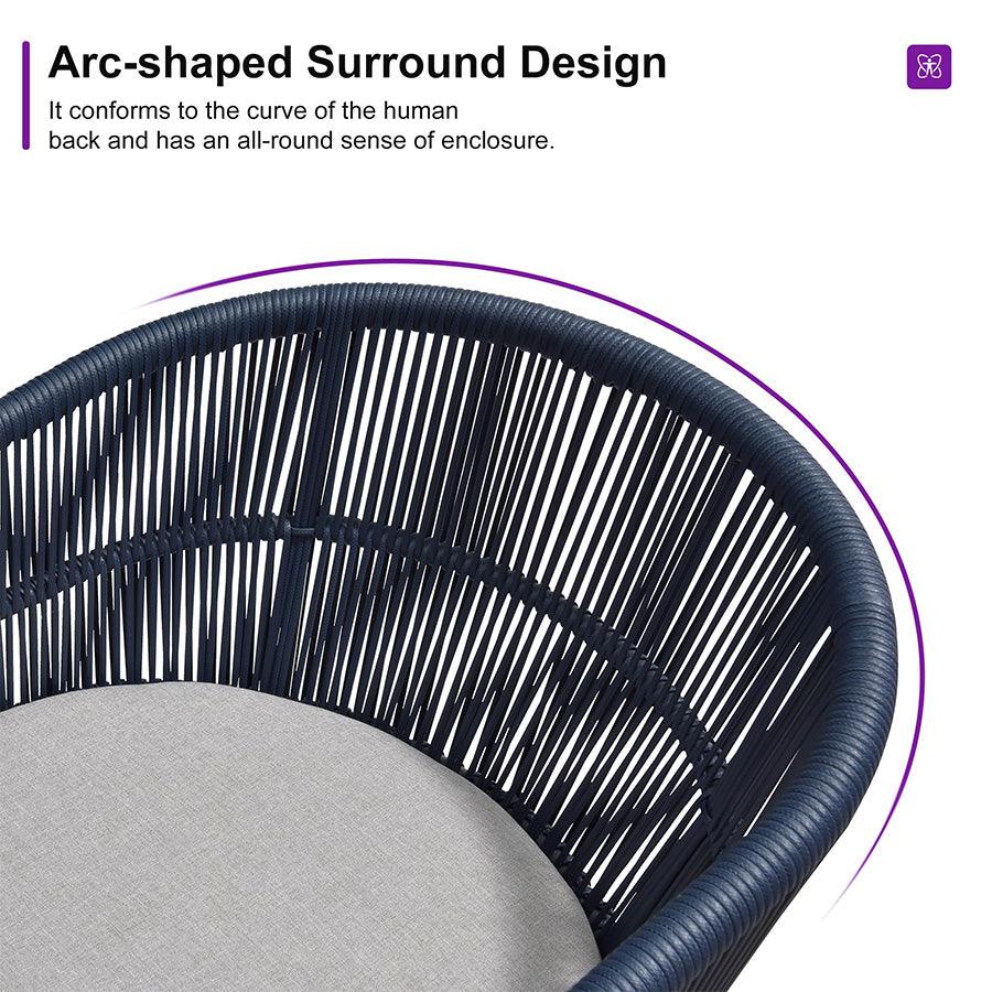 PURPLE LEAF Buler 4/8 Pieces Modern Patio Conversation Set with Rattan Chairs and Coffee Table Sofa for Poolside