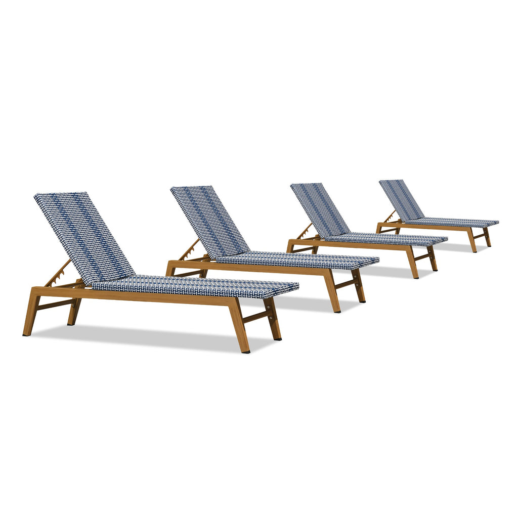 PURPLE LEAF Pool Oversized Lounge Chairs Rattan Aluminium Patio Chaise Lounge Outdoor Adjustable Recliner Finish Loungers Woven PE Sun Chairs for Poolside Deck Beach