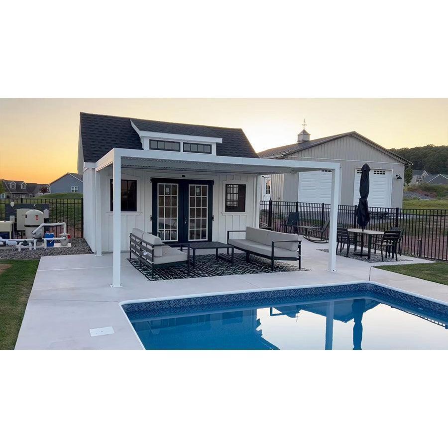PURPLE LEAF Athena Louvered Pergola Outdoor Aluminum Pergola with Adjustable Roof for Deck Backyard Garden Hardtop Gazebo